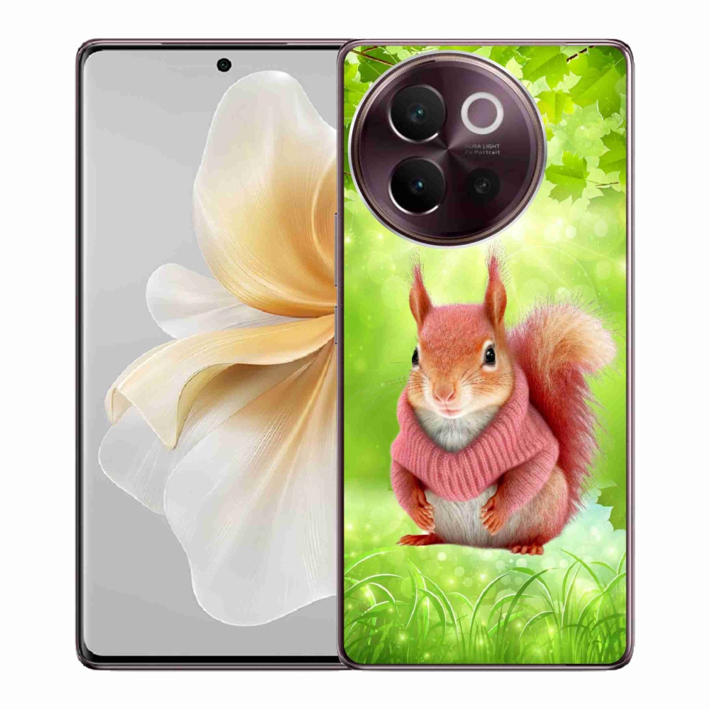 Gél borítás mmCase a Vivo V40 Lite 5G készülékhez - mókus pulóverben