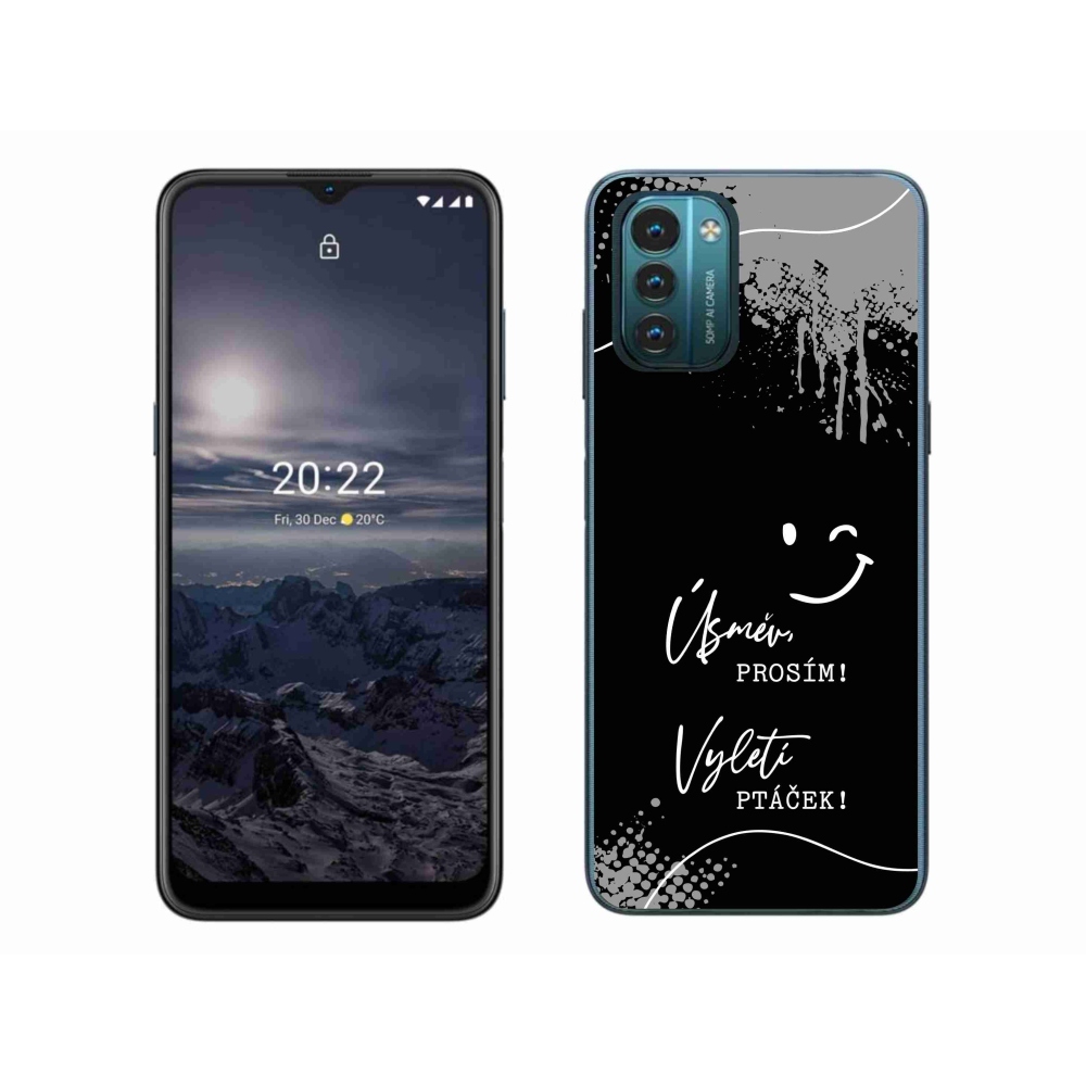 Zselés borító mmCase a Nokia G11/G21 készülékhez - vicces szöveg 4 fekete háttérrel