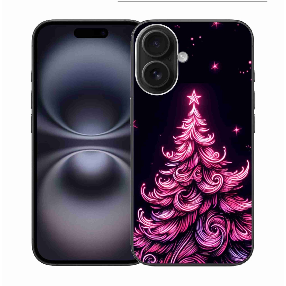 Gél borítás mmCase iPhone 16 készülékhez - neon karácsonyfa 2