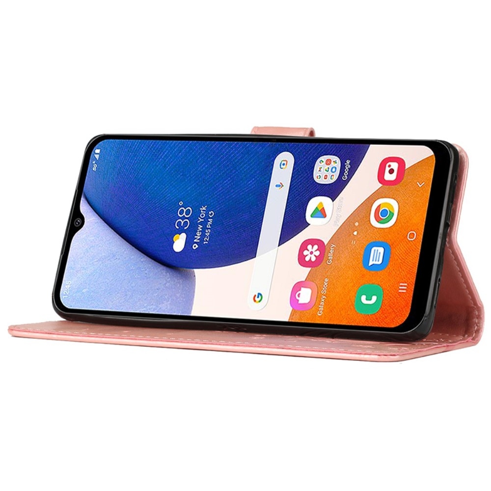 Virágok könyv tok Samsung Galaxy A05s készülékhez - rózsaarany