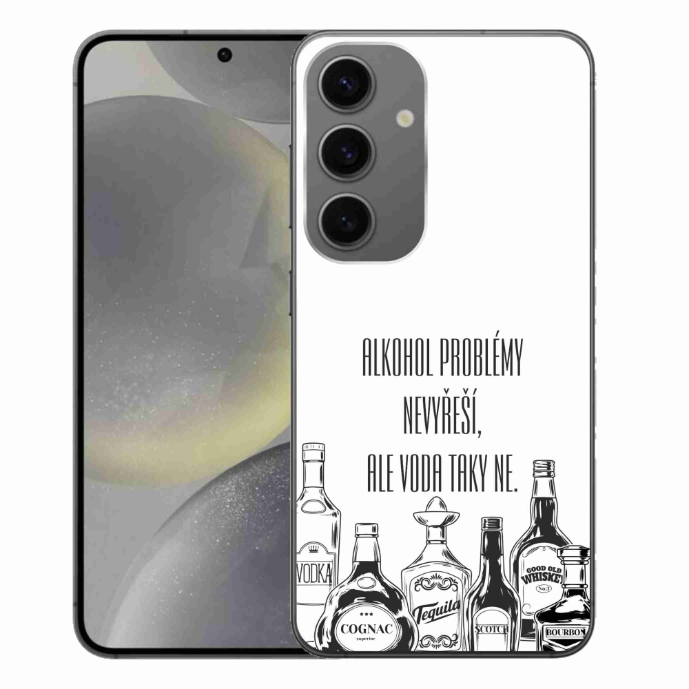 Gél borítás mmCase Samsung Galaxy S24+ - vicces szöveg fehér háttérrel
