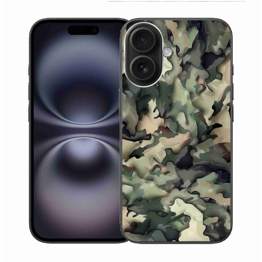 Zselés borítás mmCase iPhone 16 készülékhez - terepszínű minta 9