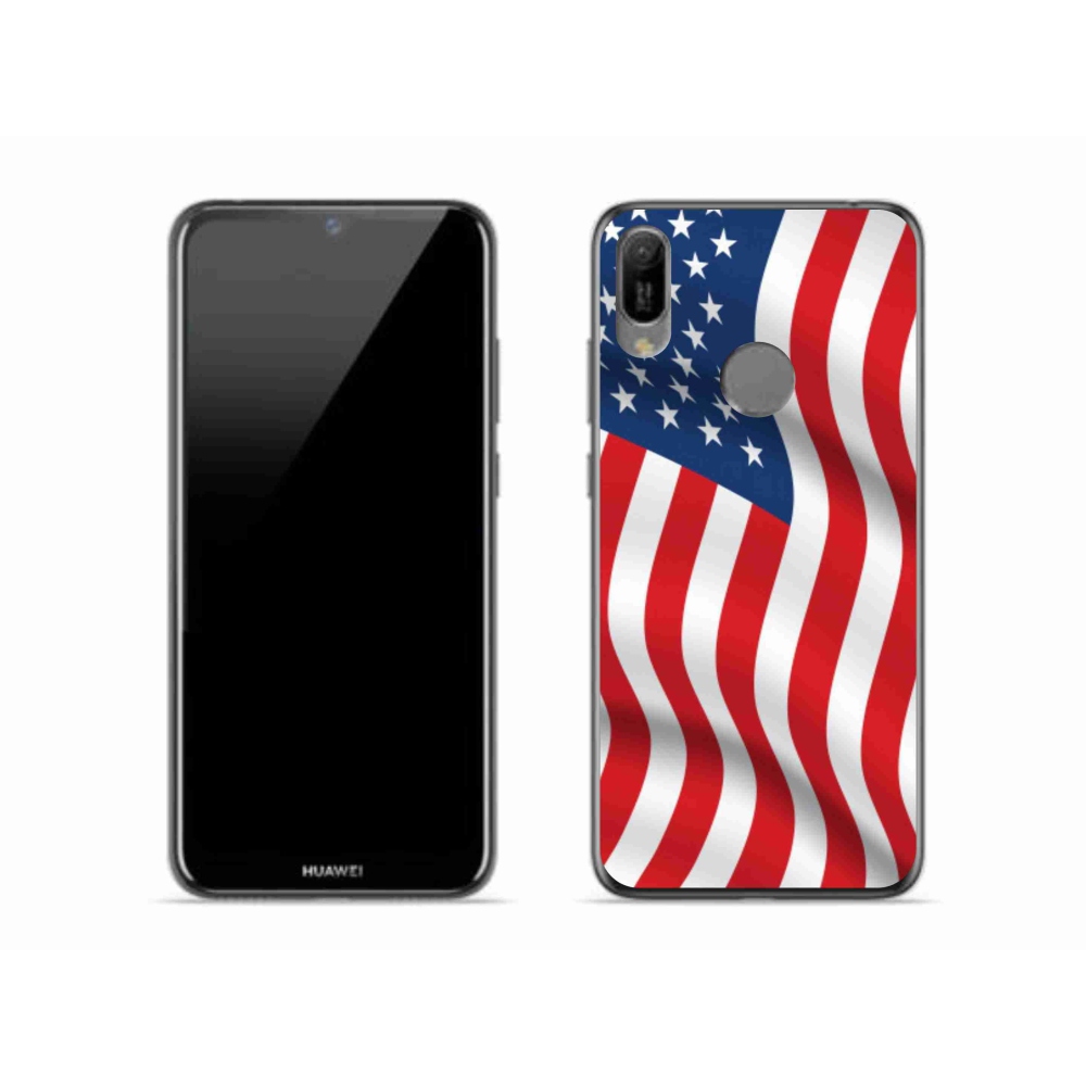 Gél borítás mmCase a Huawei Y6 (2019) - USA zászlóhoz
