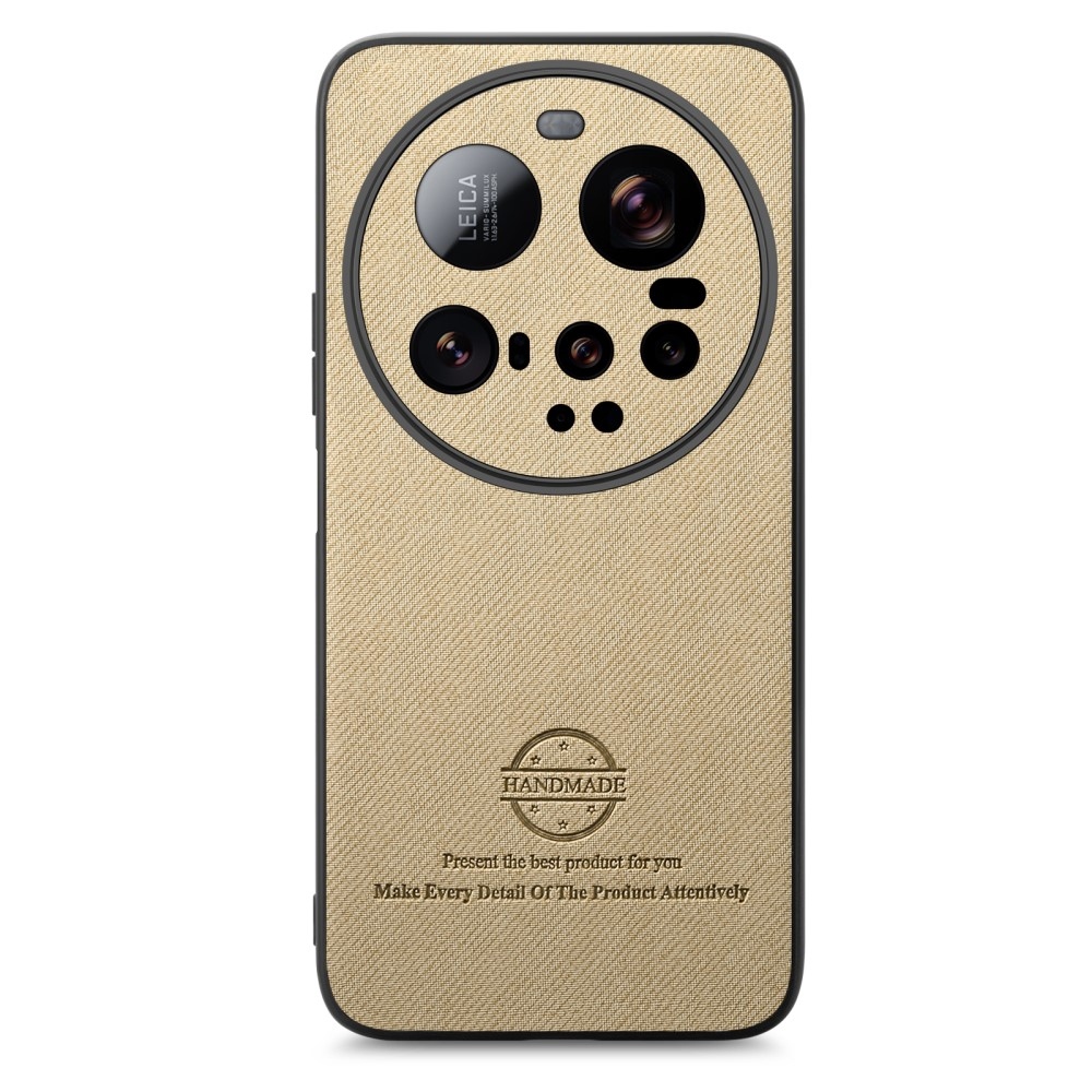 Kézzel készített zselés tok műbőrrel Xiaomi 15 Ultra - khaki színű