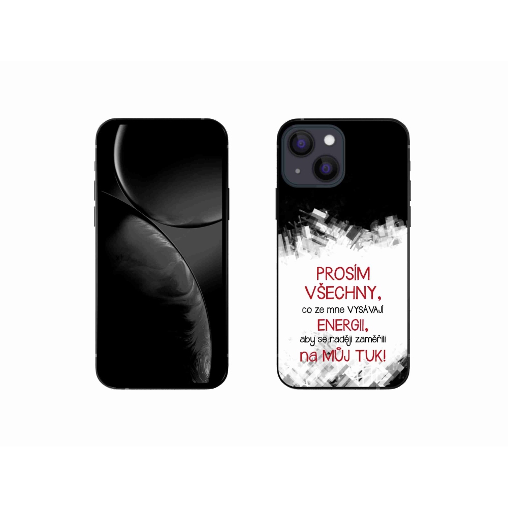 Gél borító mmCase iPhone 13 mini 5.4 - vicces szöveg 1 piros