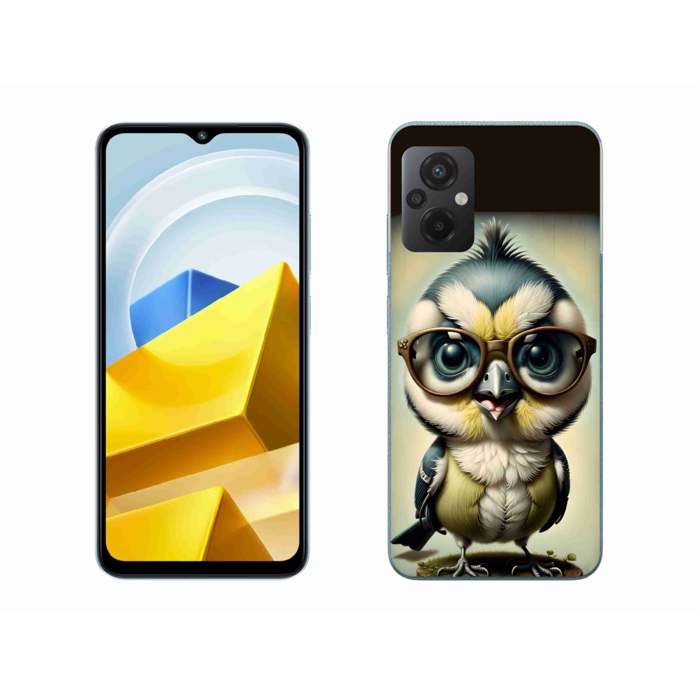 Gél borítás mmCase a Xiaomi Poco M5 4G-hez - kölyök szemüveggel