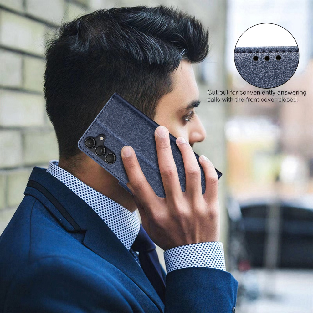 BINFEN könyv tok Samsung Galaxy S25 FE készülékhez - kék