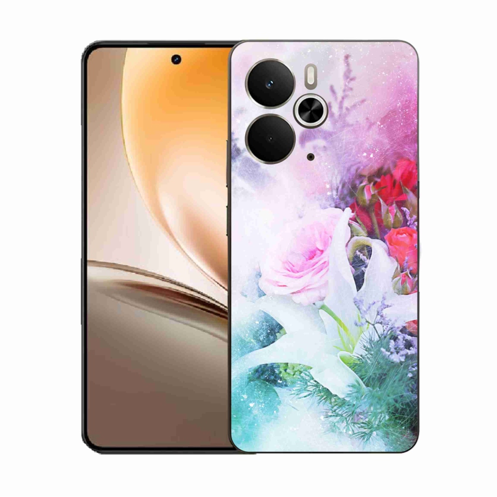 Gél borító mmCase a Realme 14 5G készülékhez - virágok 4