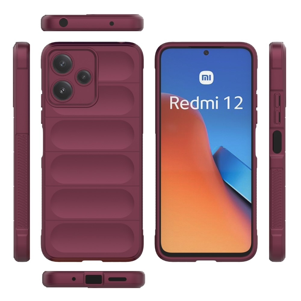 Rugg tartós zselés tok Xiaomi Redmi 12 5G - bordó színben