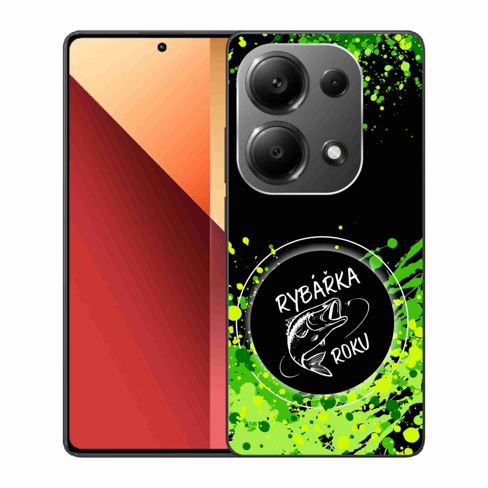 Gél borítás mmCase a Xiaomi Redmi Note 13 Pro 4G/Poco M6 Pro számára - az év halászának fekete háttere