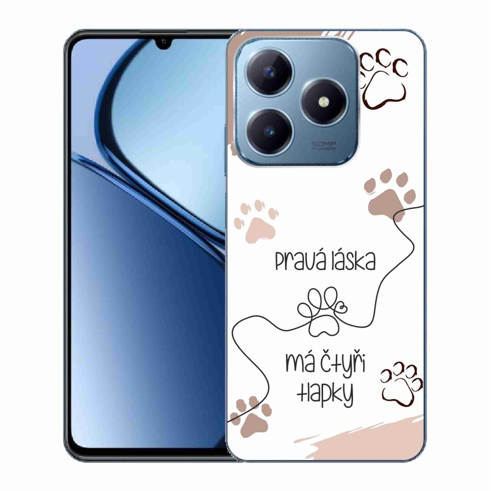Zselés borító mmCase a Realme C63 készülékhez - kutyamotívum 1 fehér háttér