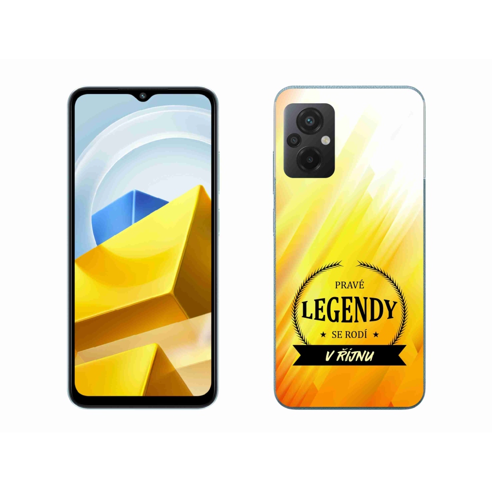 Gél borítás mmCase a Xiaomi Poco M5 4G-n - Októberi legendák sárga háttérrel