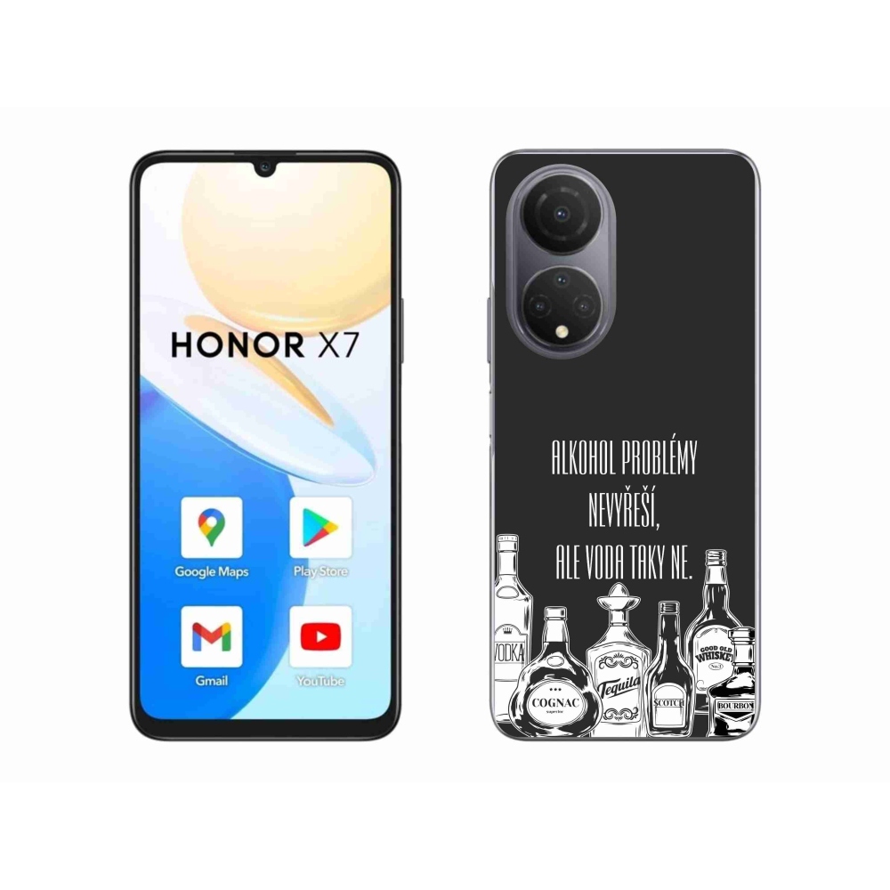 Gél borító mmCase a Honor X7-hez - vicces szöveg fekete háttérrel