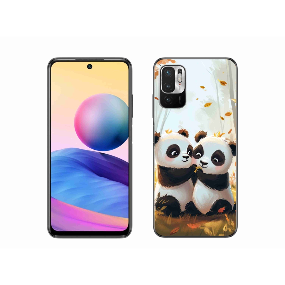 Gél borítás mmCase a Xiaomi Redmi Note 10 5G számára - pandák