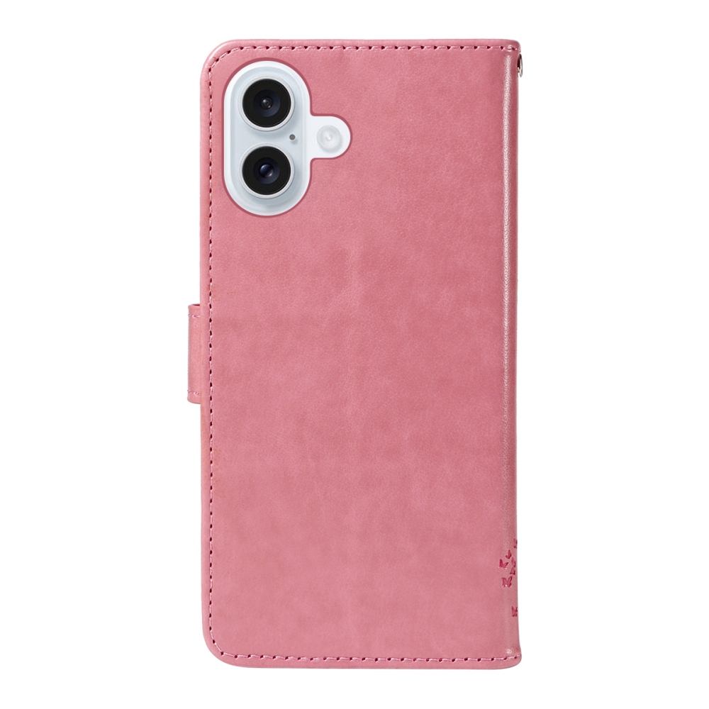 Fák könyvtáska iPhone 17 készülékhez - rózsaszín
