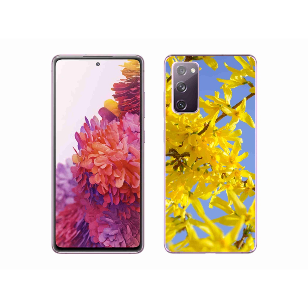 Gél védőhuzat mmCase Samsung Galaxy S20 FE készülékhez - sárga virágok