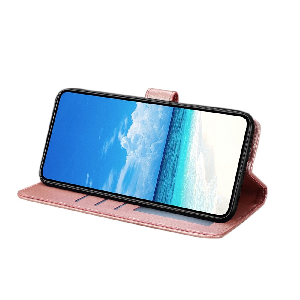 Virágos pillangó könyv tok Xiaomi 15T-hez - rózsaarany
