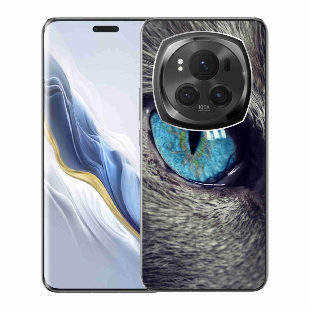 Zselés borítás mmCase a Honor Magic 6 Pro 5G készülékhez - kék macskaszem