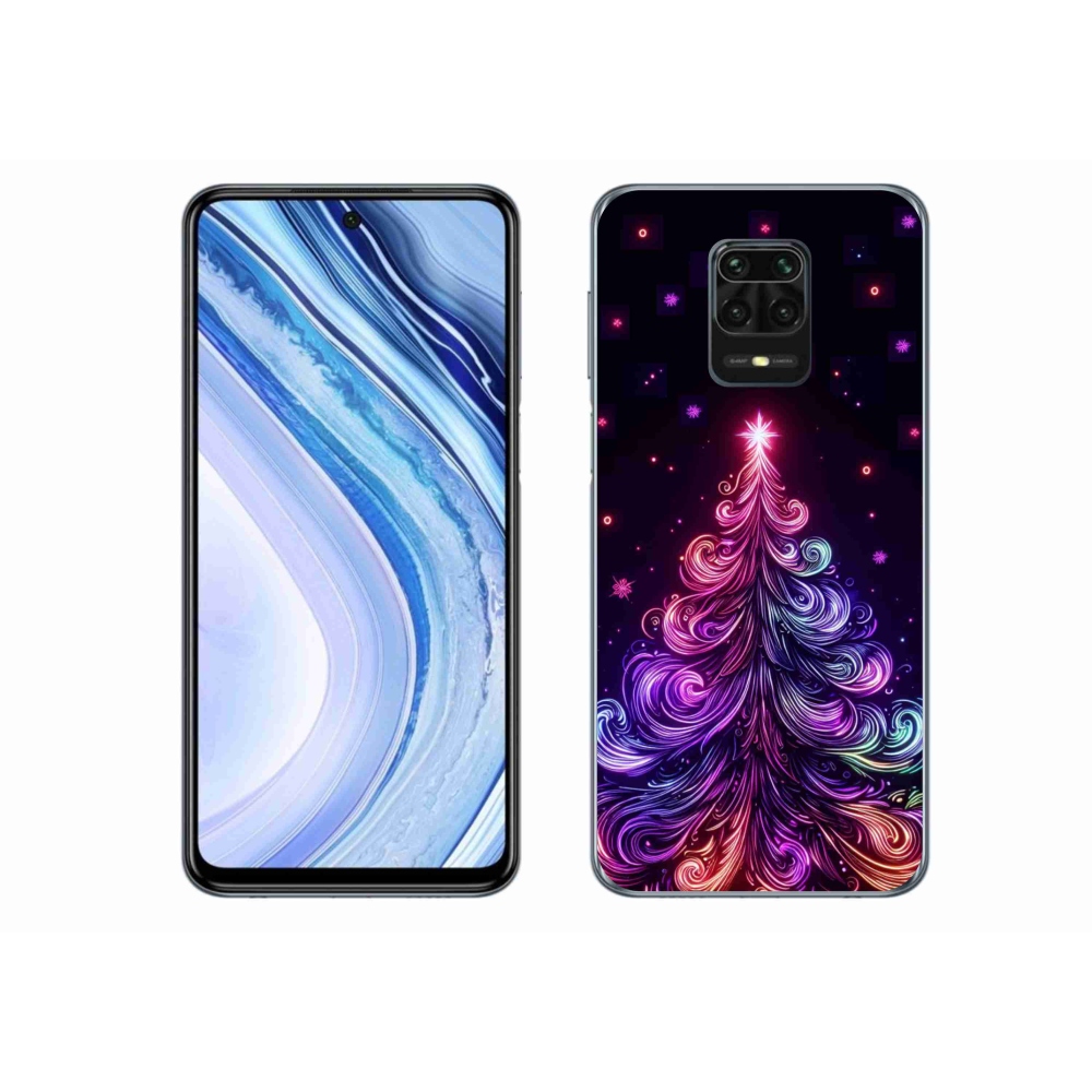 Gél borítás mmCase a Xiaomi Redmi Note 9S-hez - neon karácsonyfa 1