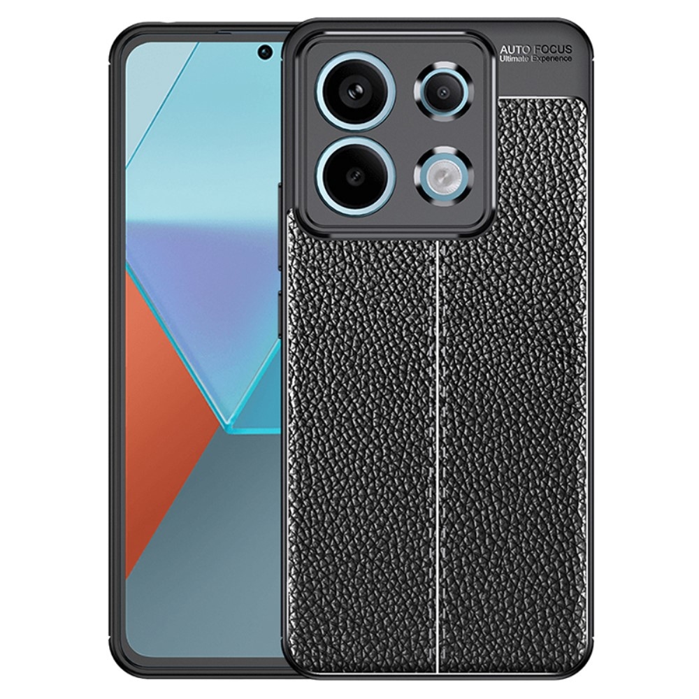Litchi tartós zselés tok Xiaomi Redmi Note 13 Pro 5G/Poco X6 5G - fekete