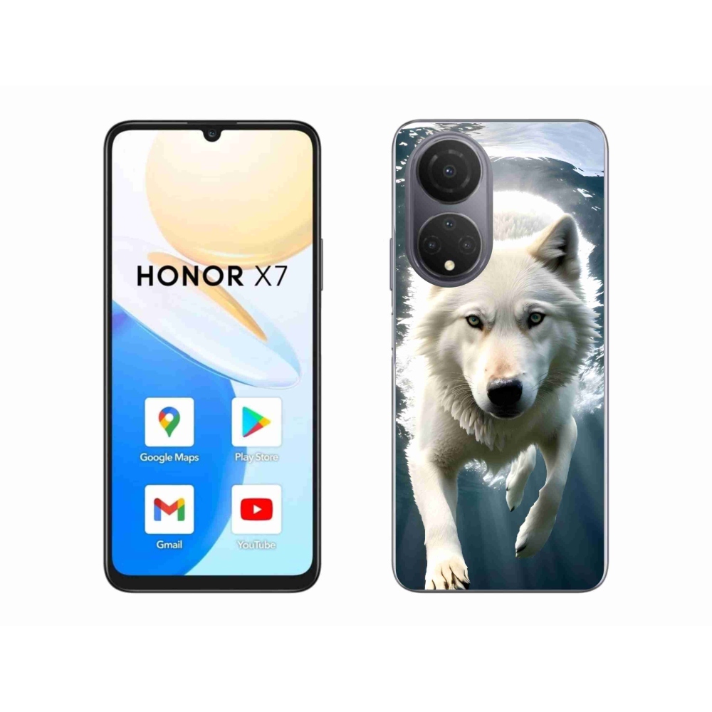 Gél borítás mmCase a Honor X7-hez - fehér farkas