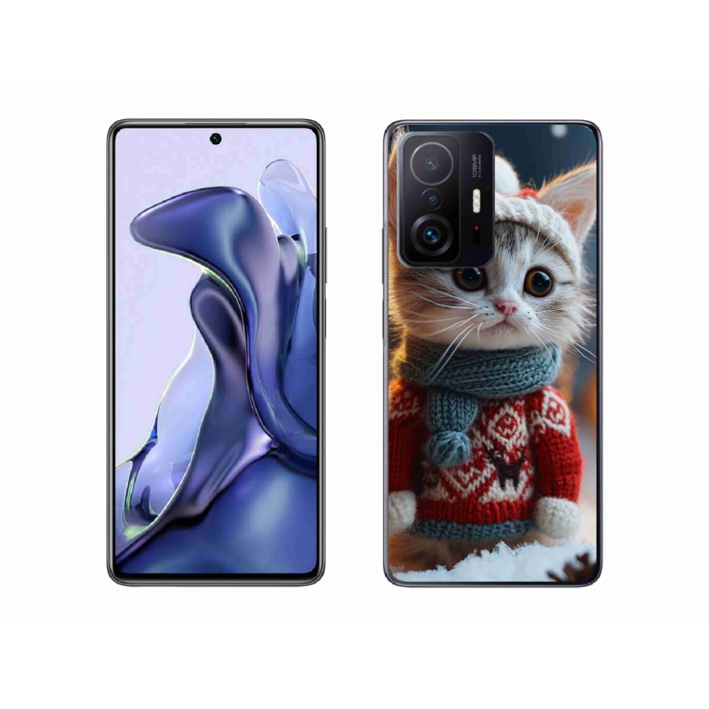 Gél borítás mmCase a Xiaomi 11T-hez - cica pulóverben