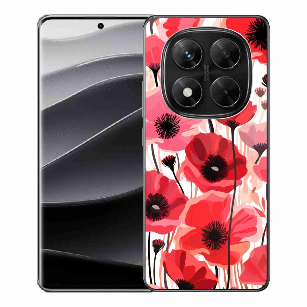 Gél borítás mmCase a Xiaomi Redmi Note 14 Pro 5G/Poco X7 5G számára - mákos 1