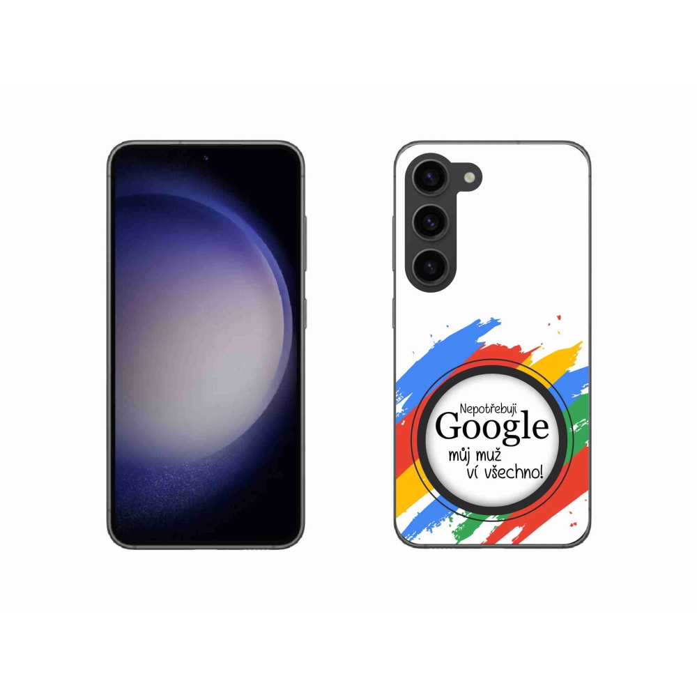 Gél borító mmCase Samsung Galaxy S23 5G - az ember mindent tud fehér háttérrel