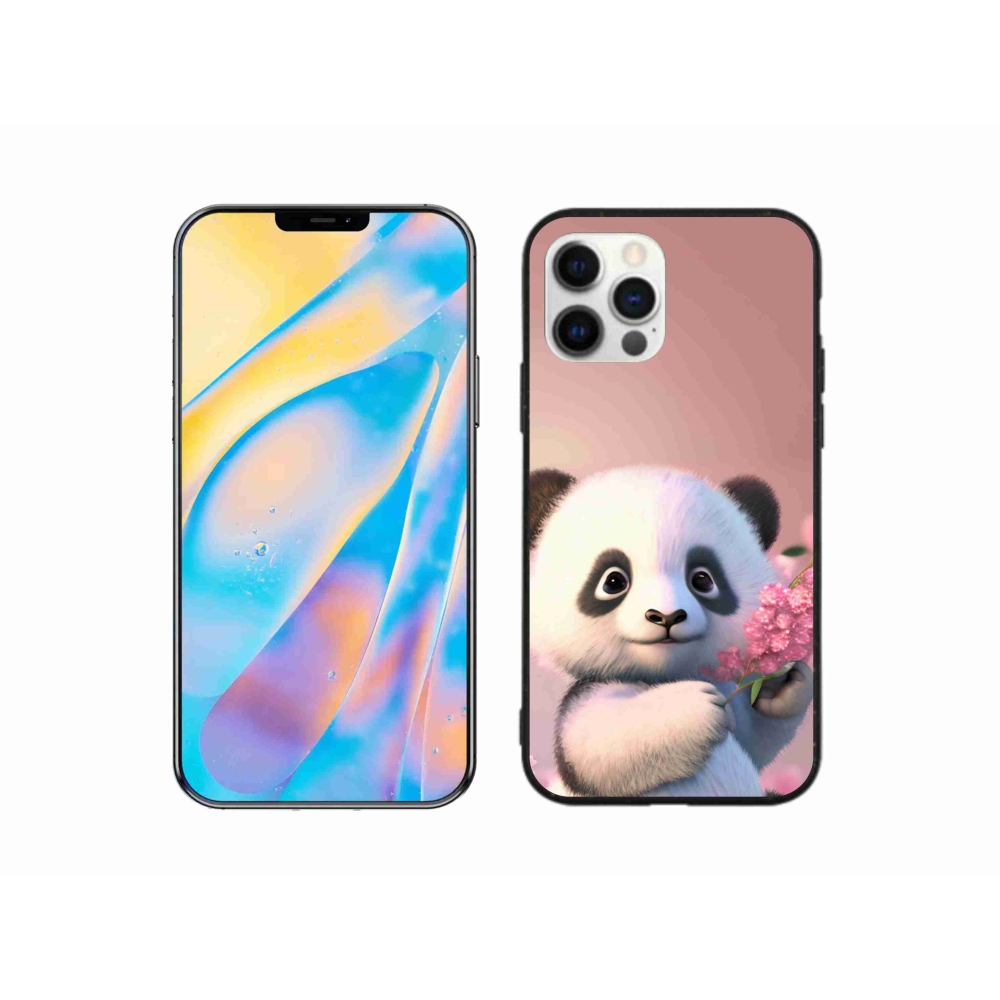 Gél borítás mmCase iPhone 12 készülékhez - aranyos panda