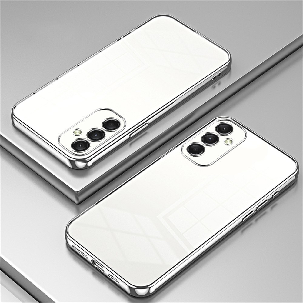 Vágott zselés csillogó tok Samsung Galaxy A16 4G/5G készülékhez - ezüst színű