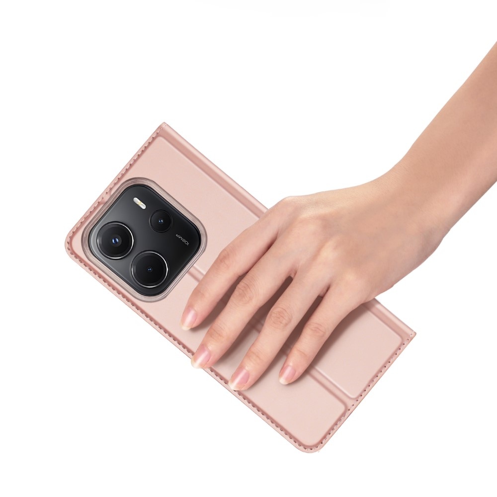 DUX könyv tok Xiaomi Redmi Note 14-hez - rózsaarany színben