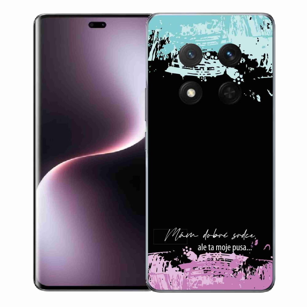 Gél borító mmCase a Honor Magic 7 Lite 5G számára - vicces szöveg 3 fekete háttérrel