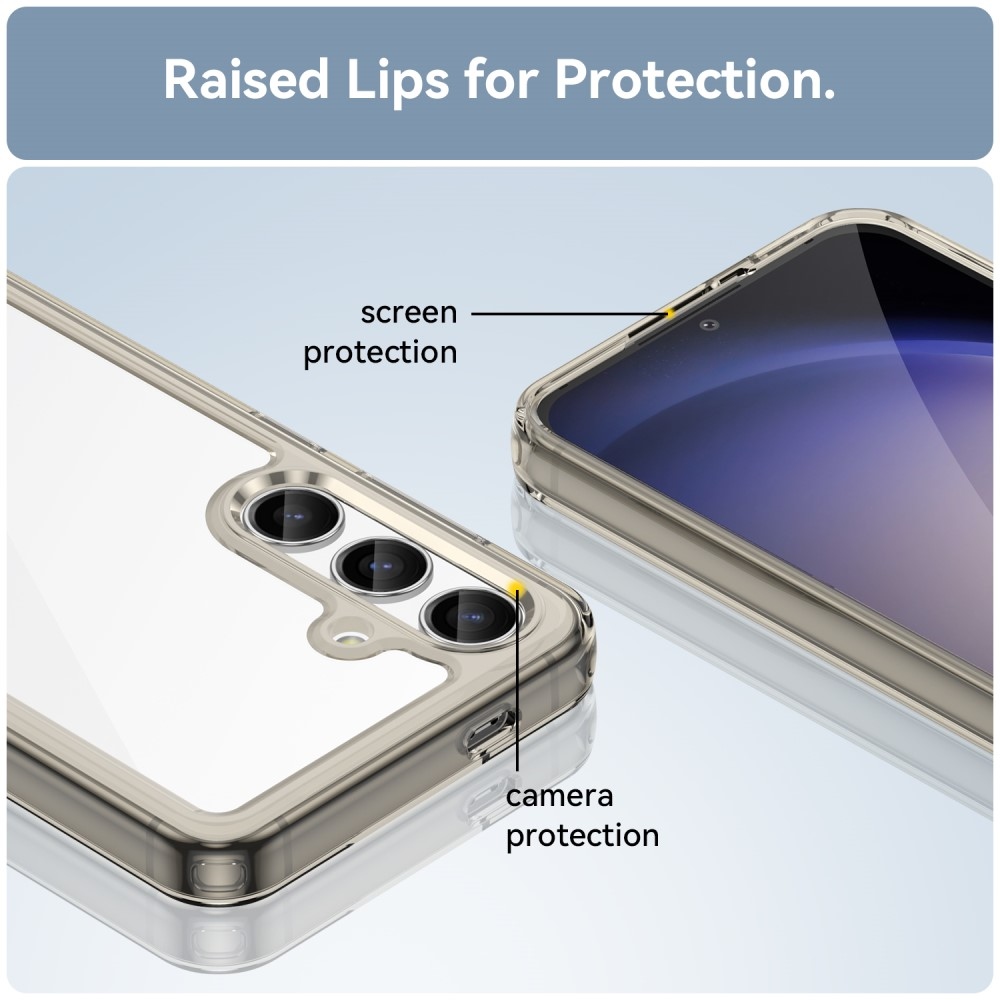 Gél tok fix hátlappal Samsung Galaxy S24+/S25+ készülékhez - szürke