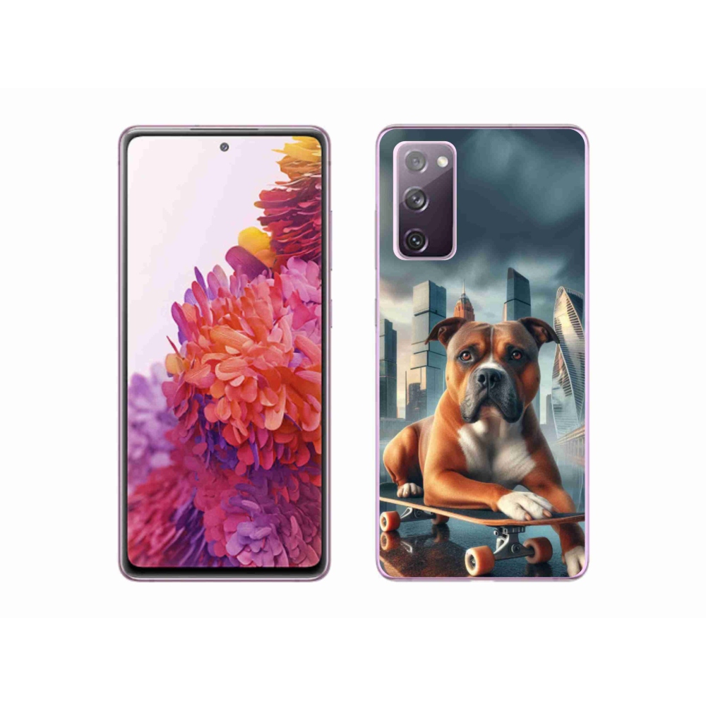 Zselés borítás mmCase Samsung Galaxy S20 FE - kutya gördeszkán