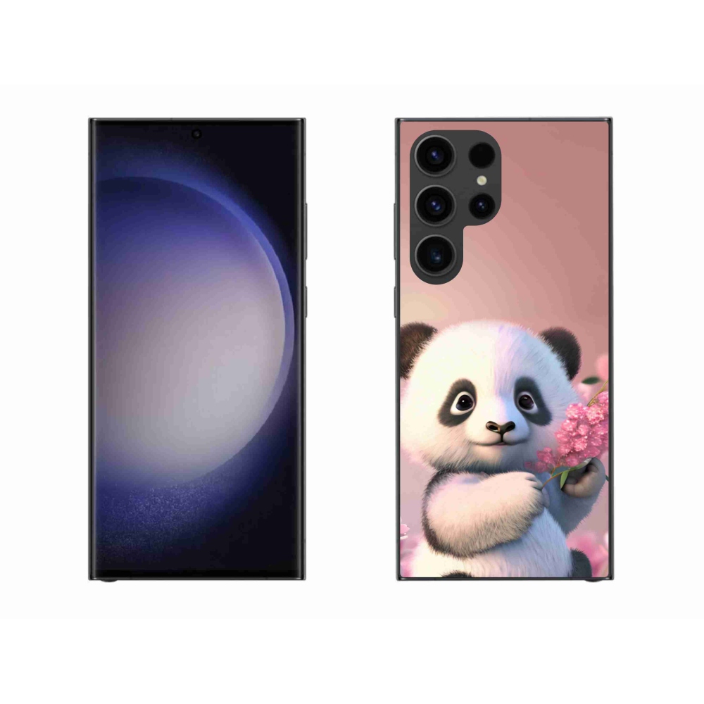 Gél borítás mmCase Samsung Galaxy S23 Ultra 5G - aranyos panda - Samsung Galaxy S23 Ultra 5G számára