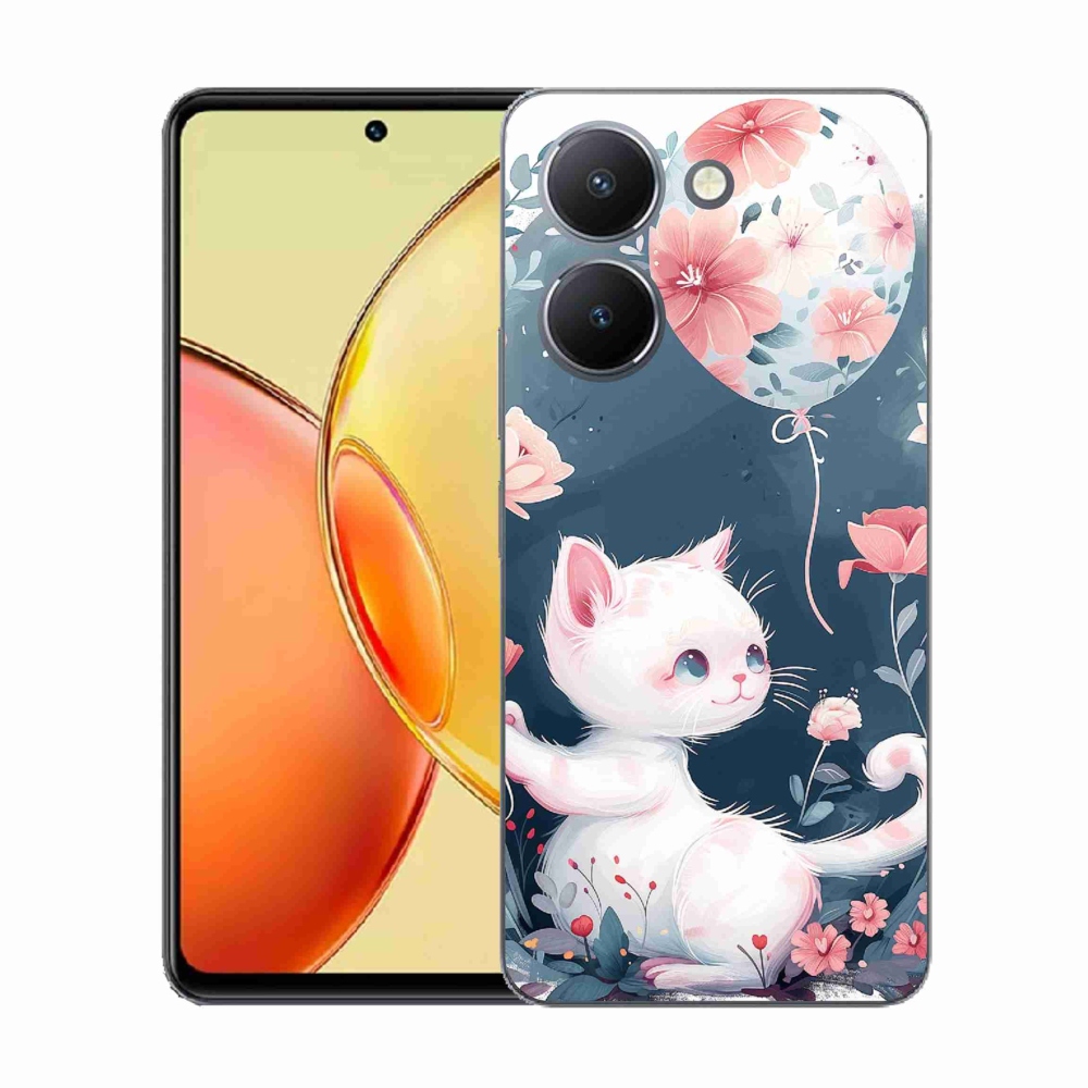 Gél borítás mmCase a Vivo Y36-hoz - cica ballonnal