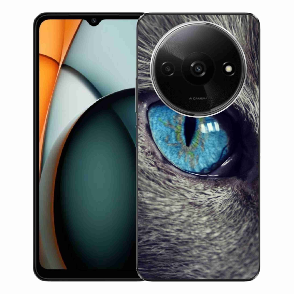Gél borítás mmCase a Xiaomi Redmi A3-hoz - kék macskaszem