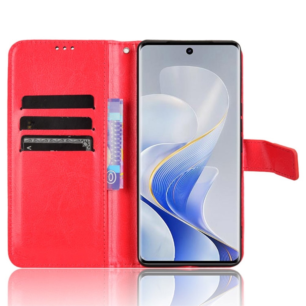 Őrült könyv tok a Vivo V40 5G-hez - piros