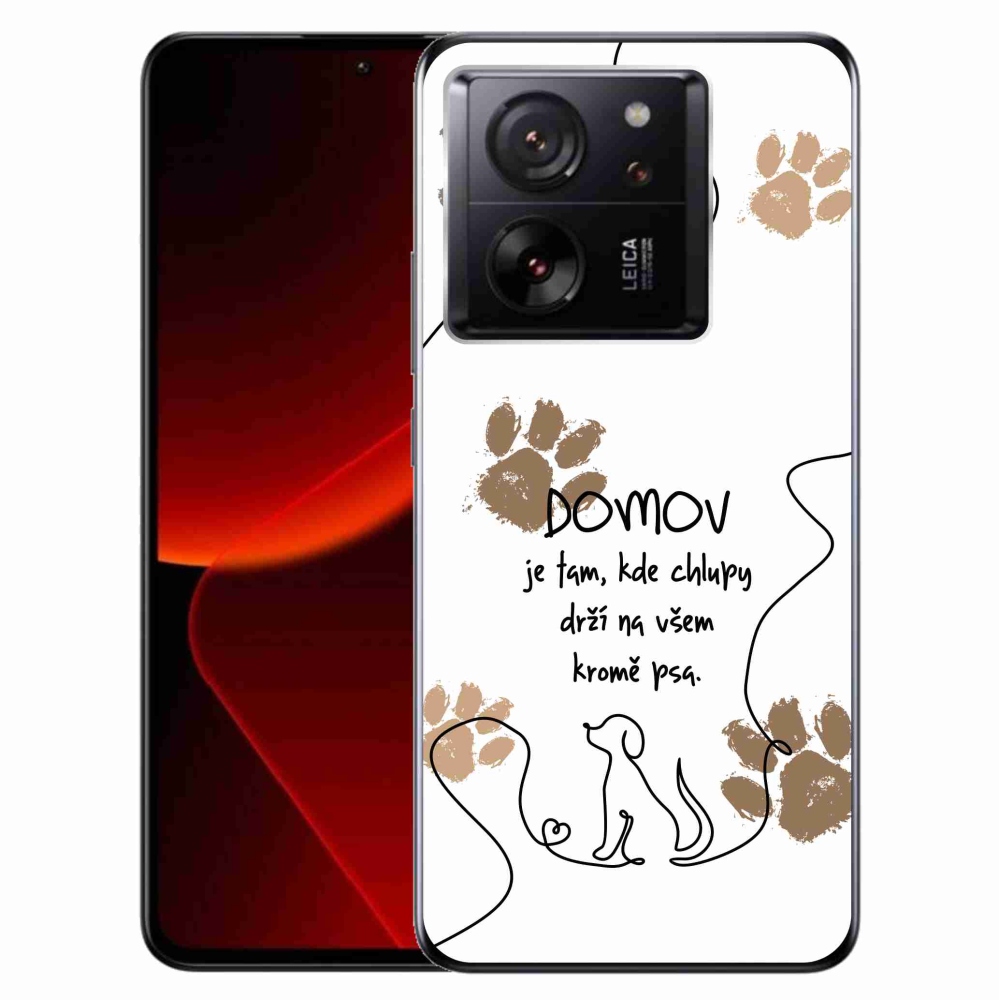 Gél borítás mmCase a Xiaomi 13T/13T Pro készülékhez - kutya motívum fehér háttérrel
