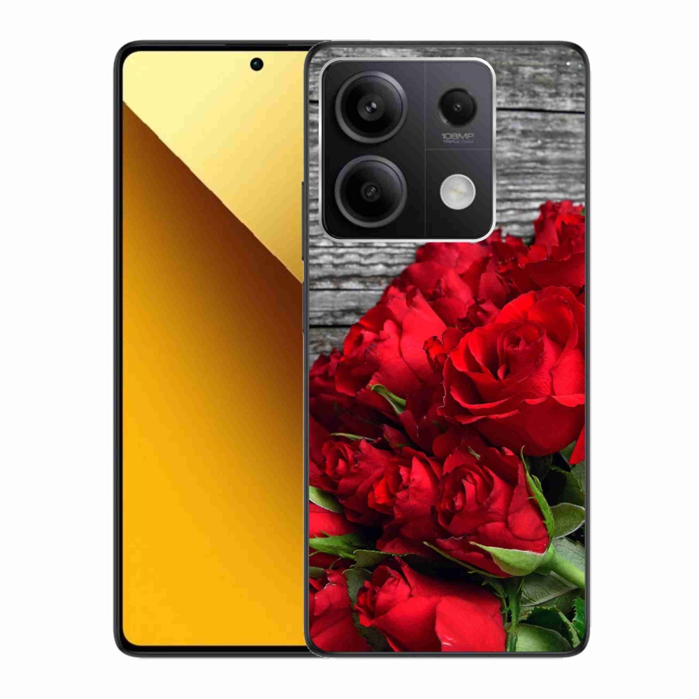 Gél borítás mmCase a Xiaomi Redmi Note 13 5G-hez - piros rózsa