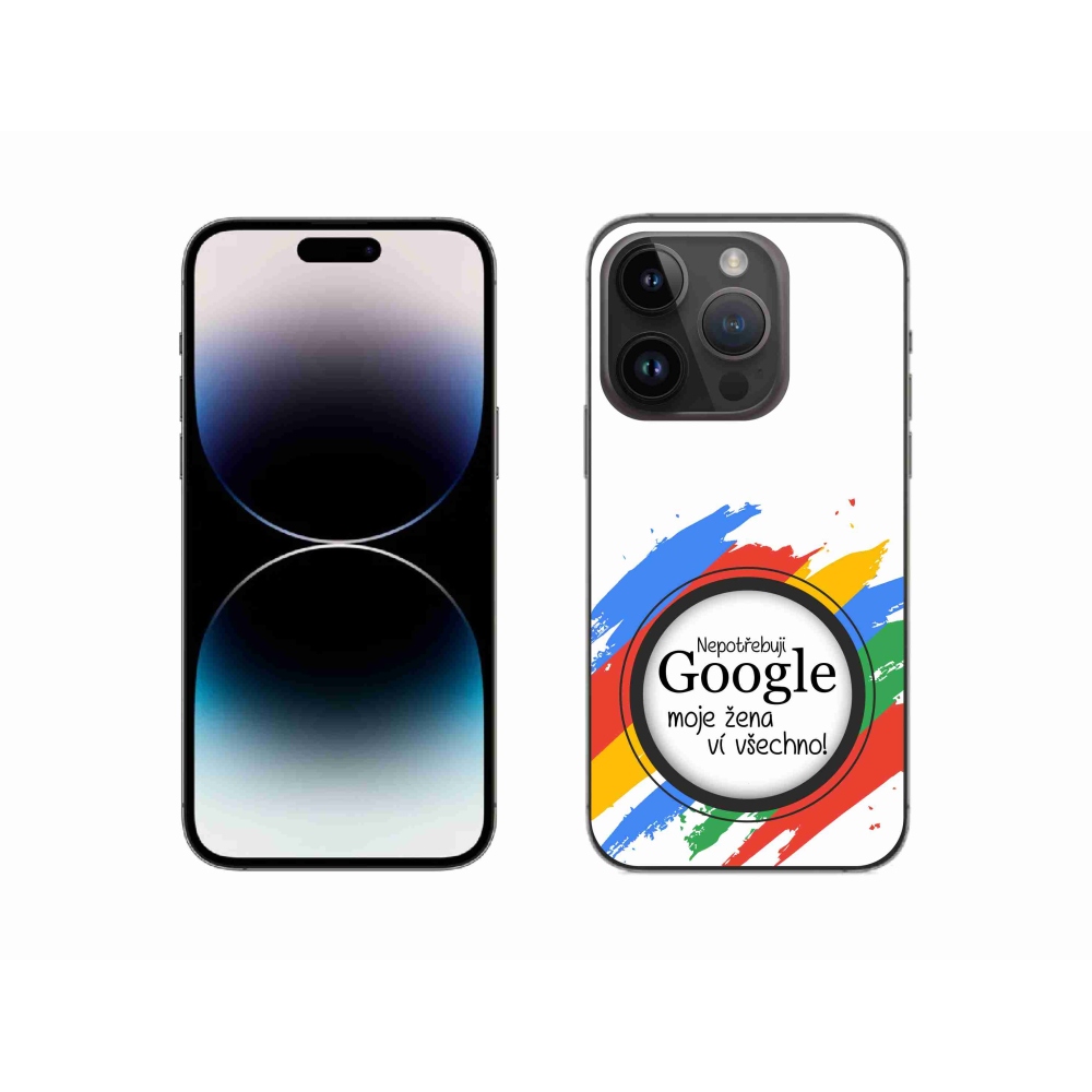 Gél borítás mmCase iPhone 14 Pro 6.1 készülékhez - a nő mindent tud fehér háttérrel