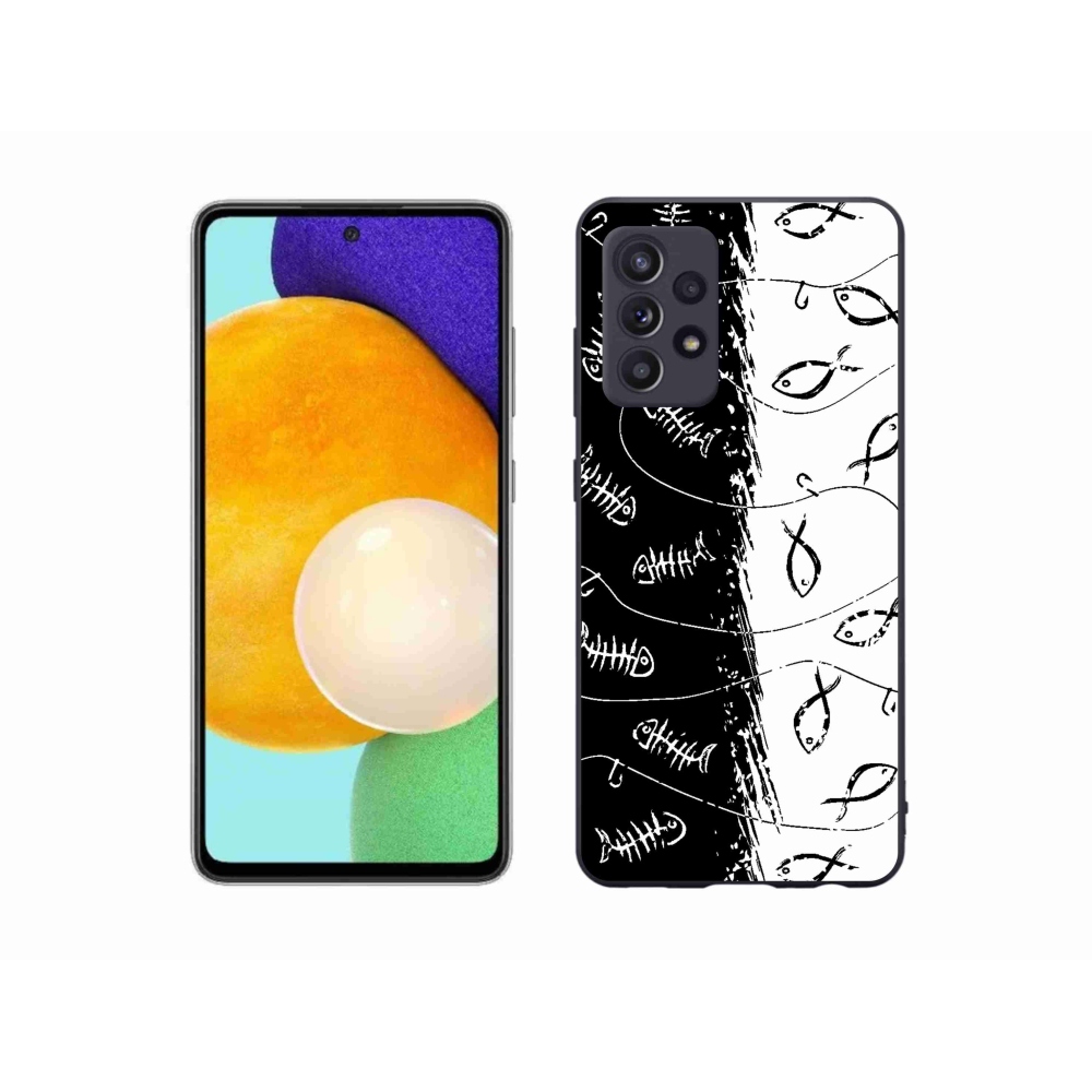 Gél borító mmCase Samsung Galaxy A52s 5G - csontvázak és halak számára