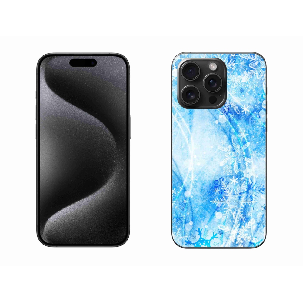 Gél borítás mmCase iPhone 15 Pro Max készülékhez - Hópelyhek