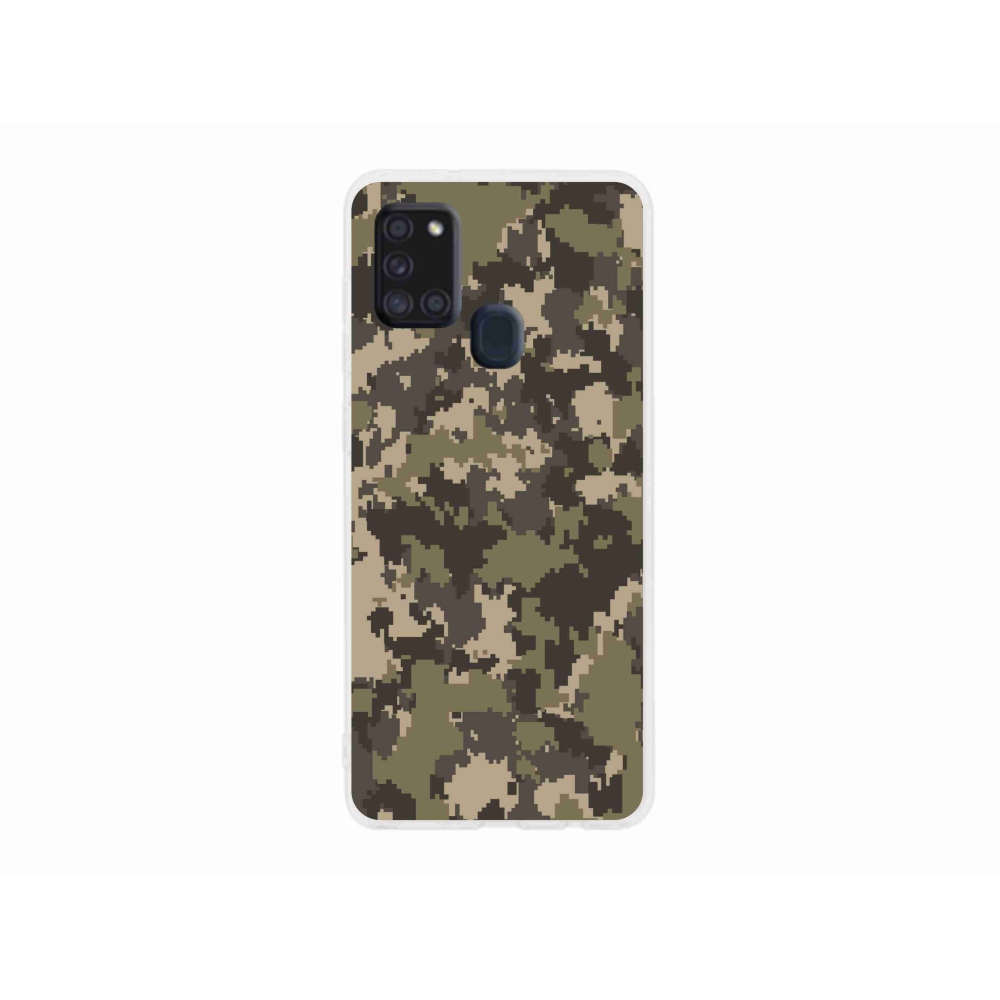 Zselés borítás mmCase Samsung Galaxy A21s készülékhez - terepszínű minta 12