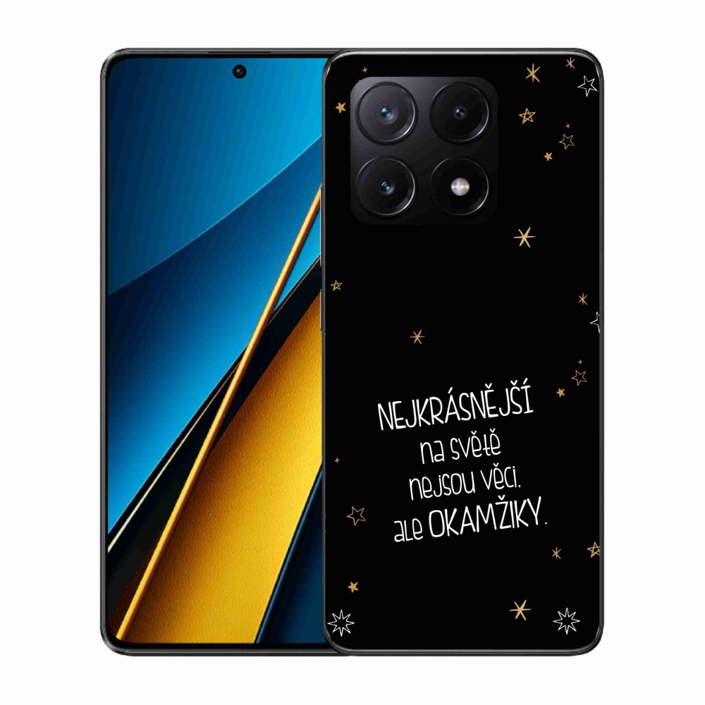 Gél borítás mmCase a Xiaomi Poco X6 Pro 5G számára - idézem 4 fekete háttér