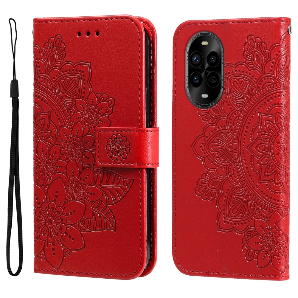 Mandala könyv tok a Huawei Nova 13 Pro 5G számára - piros