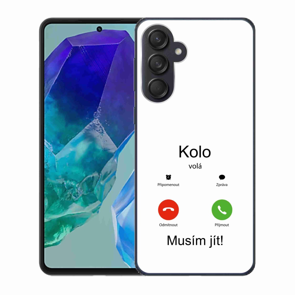 Gél borító mmCase Samsung Galaxy M55 5G - a kerék hívja fehér háttérrel