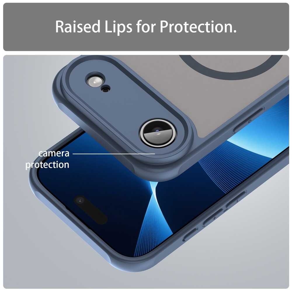 Matte zselés tok MagSafe-rel iPhone 17 Air készülékhez - kék