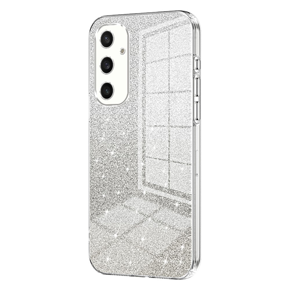 Vágott zselés csillogó tok Samsung Galaxy S25 - átlátszó
