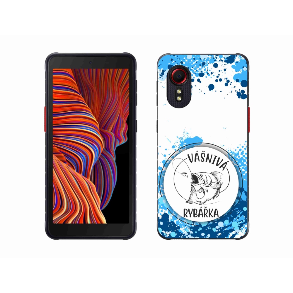 Gél borító mmCase Samsung Galaxy Xcover 5 készülékhez - szenvedélyes halásznő fehér háttérrel